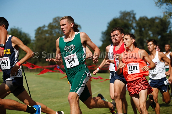 2014StanfordSeededBoys-352.JPG - Seeded boys race at the Stanford Invitational, September 27, Stanford Golf Course, Stanford, California.
